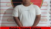 DITAHAN: MT yang merupakan pelaku pencurian dengan kekerasan kini ditahan di Polsek Samarinda Ulu. (Polresta Samarinda)