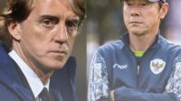 JURU TAKTIK: Roberto Mancini yang menukangi Arab Saudi, akan menjamu ramuan Shin Tae-yong sebagai juru taktik Timnas Indonesia.