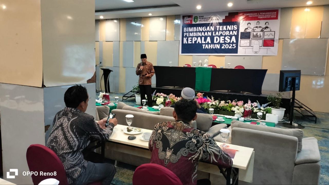 GELAR BIMTEK: Bimbingan teknis laporan penyelenggaraan pemerintahan desa tahun 2025. (Dok. DPMD Kukar)