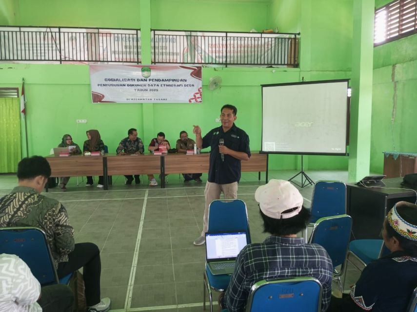 PENUSUNAN: Kegiatan Pendampingan Penyusunan Dokumen Etnografi di Kecamatan Tabang oleh DPMD Kukar. (ist)