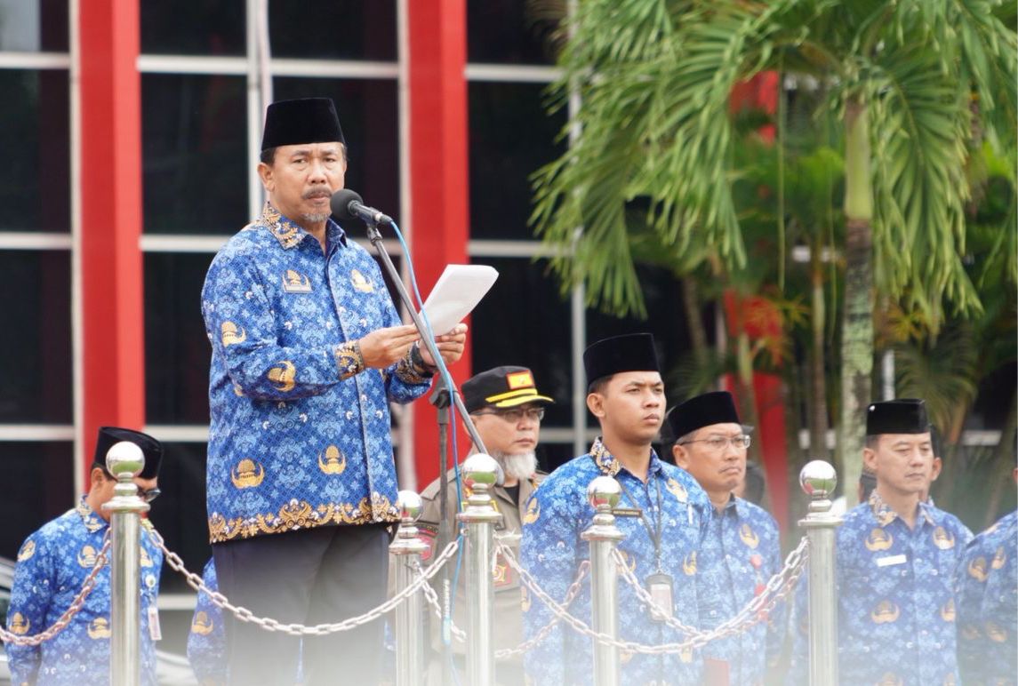 SEMAKIN MAJU: Sekda Kukar Sunggono memimpin upacara peringatan Harkitnas, Selasa (20/5/2025). (Ist)