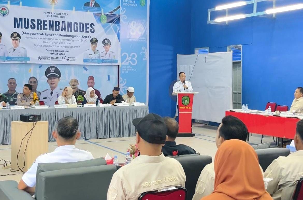 KEBUTUHAN MASYARAKAT: Musrenbangdes Loa Duri Ulu digelar di Gedung BPU. (Ist)